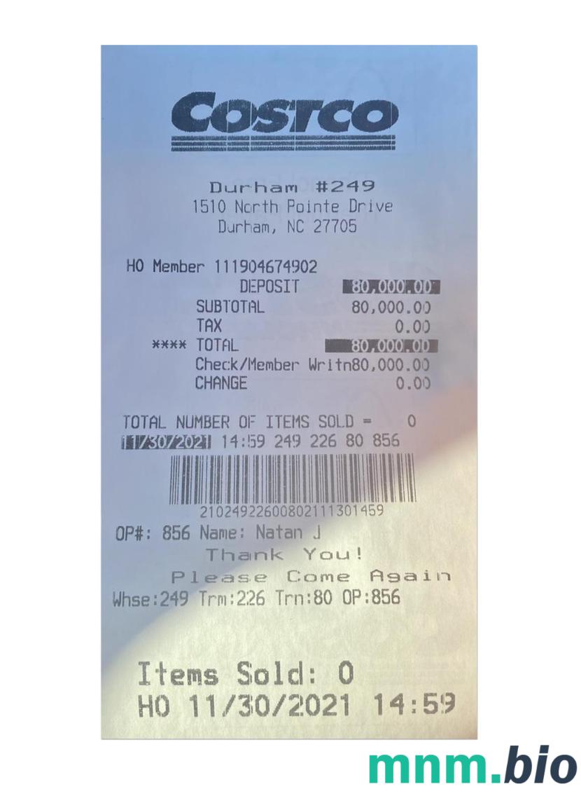 Costco szablon pokwitowania płatności PSD